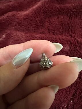Pandora Silver Fish Charm with Smiling Face